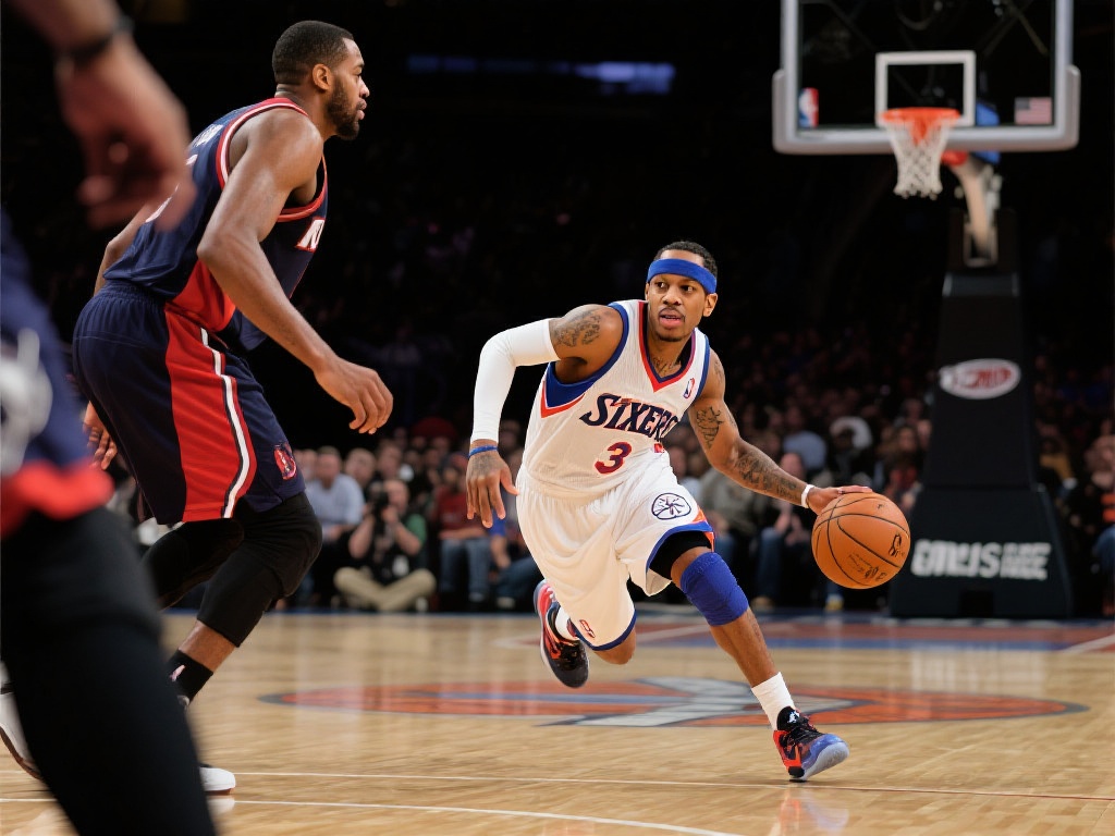 艾弗森在篮球场上的风采远超技术层面。他以极强的个人