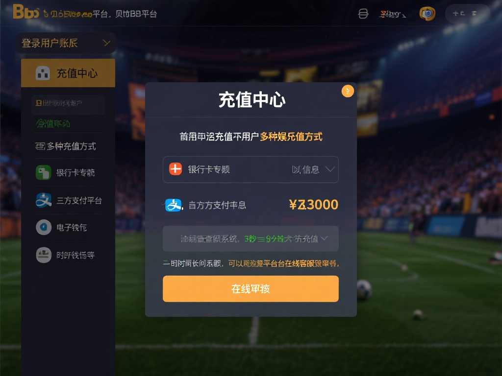 首先，充值是用户在贝博BB平台进行娱乐活动的第一步